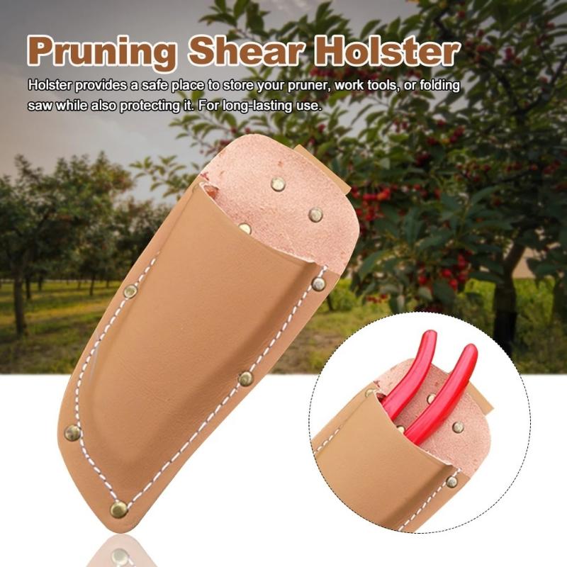 Essential Gardening Tools - กระเป๋าใส่กรรไกรตัดแต่งกิ่งไม้แบบมืออาชีพ ซองใส่กรรไกรตัดแต่งกิ่งไม้ ซองหนัง PU คุณภาพสูง 2