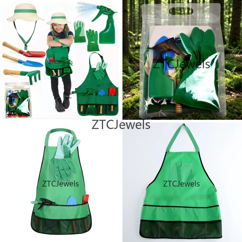 Gardening Tools Of - ชุดเครื่องมือทำสวนสำหรับเด็กพร้อมถุงมือ ชุดคอสเพลย์สำหรับเด็กผู้หญิง ปลูกดอกไม้ เล่นวิทยาศาสตร์ ของเล่นปาร์ตี้ แต่งตัว