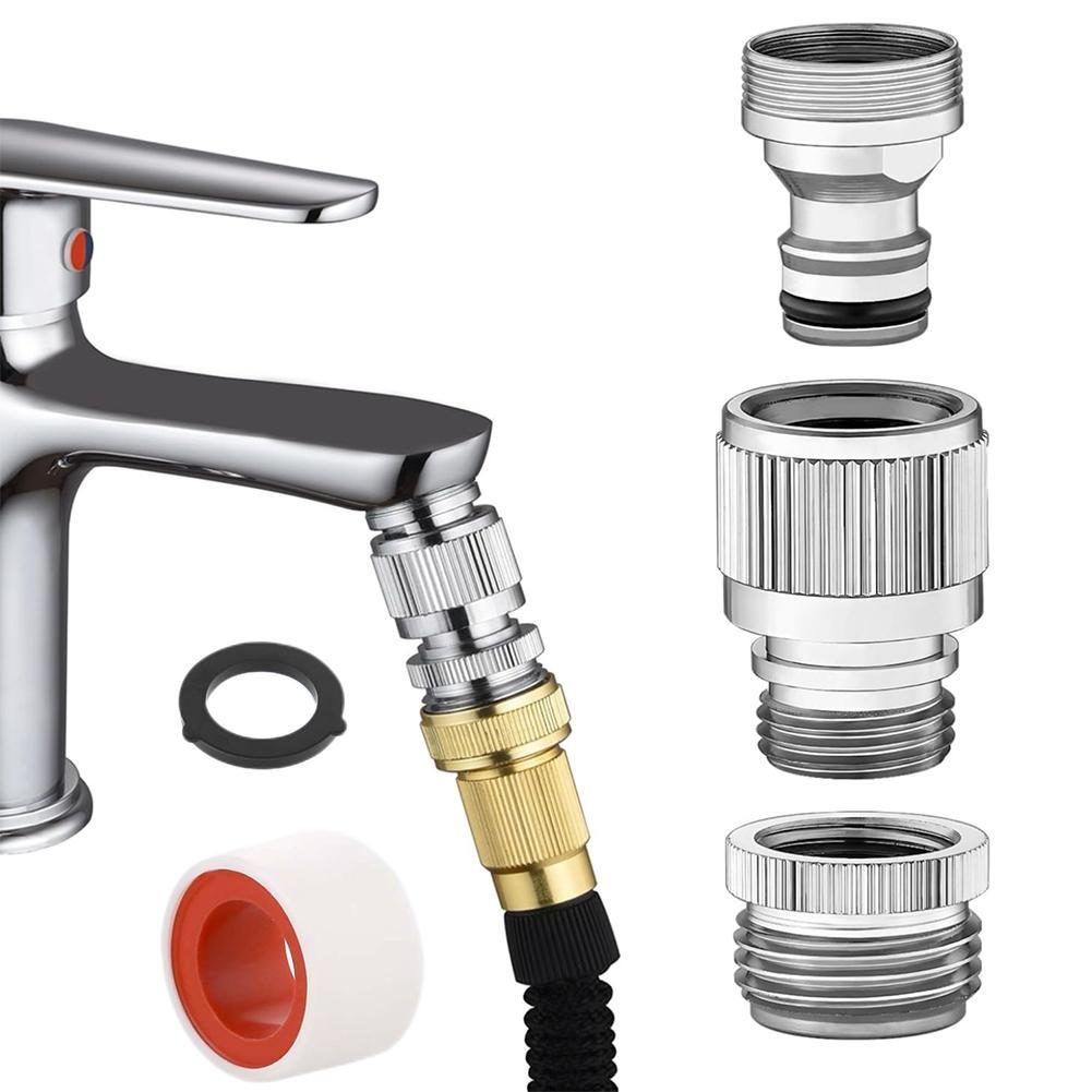 Gardening Tools Wholesale - ชุดอะแดปเตอร์ก๊อกน้ําสําหรับท่อสวนและการเชื่อมต่อฝักบัว Quick Connectors อะแดปเตอร์ท่ออ่างล้างหน้า FITTING เครื่องมือรดน้ําสวน