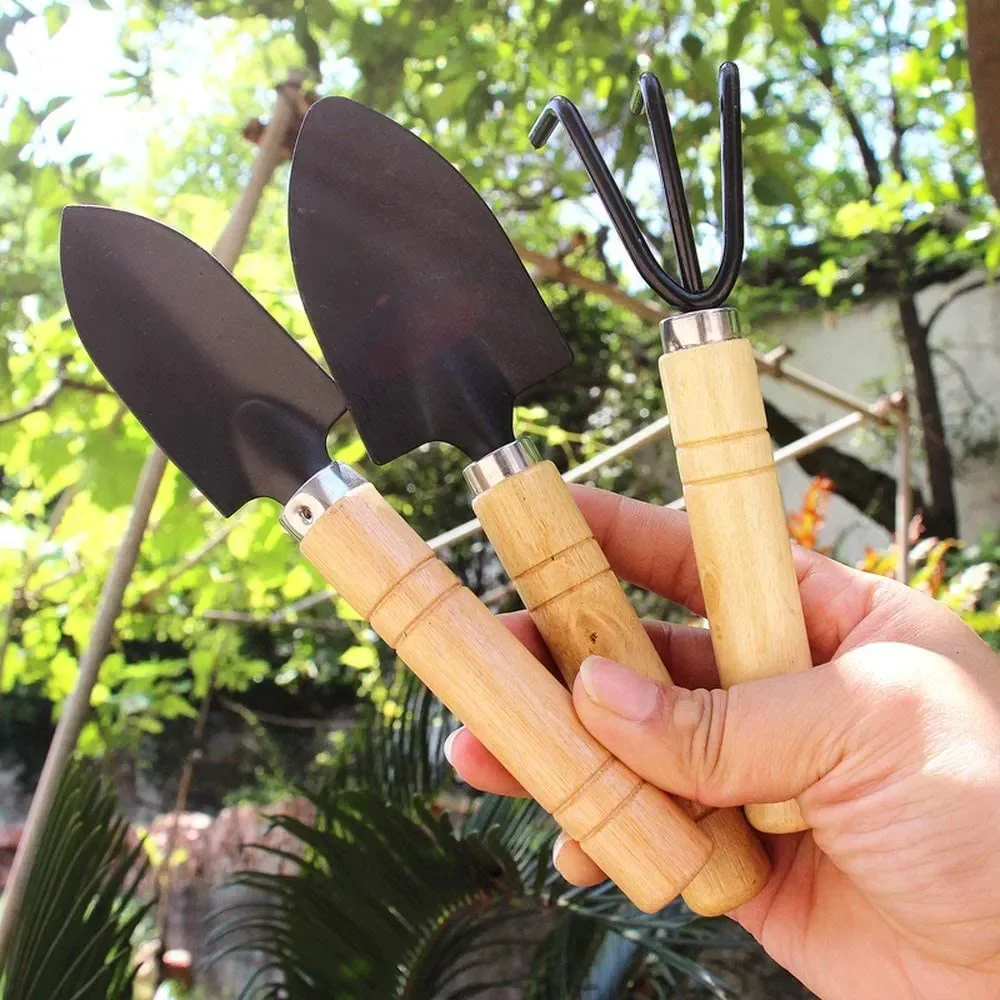 Gardening Tools Wholesale - ชุดเครื่องมือทำสวนขนาดเล็ก 3 ชิ้น/ชุด สำหรับดูแลต้นไม้ในร่ม ขุดดิน กำจัดวัชพืช