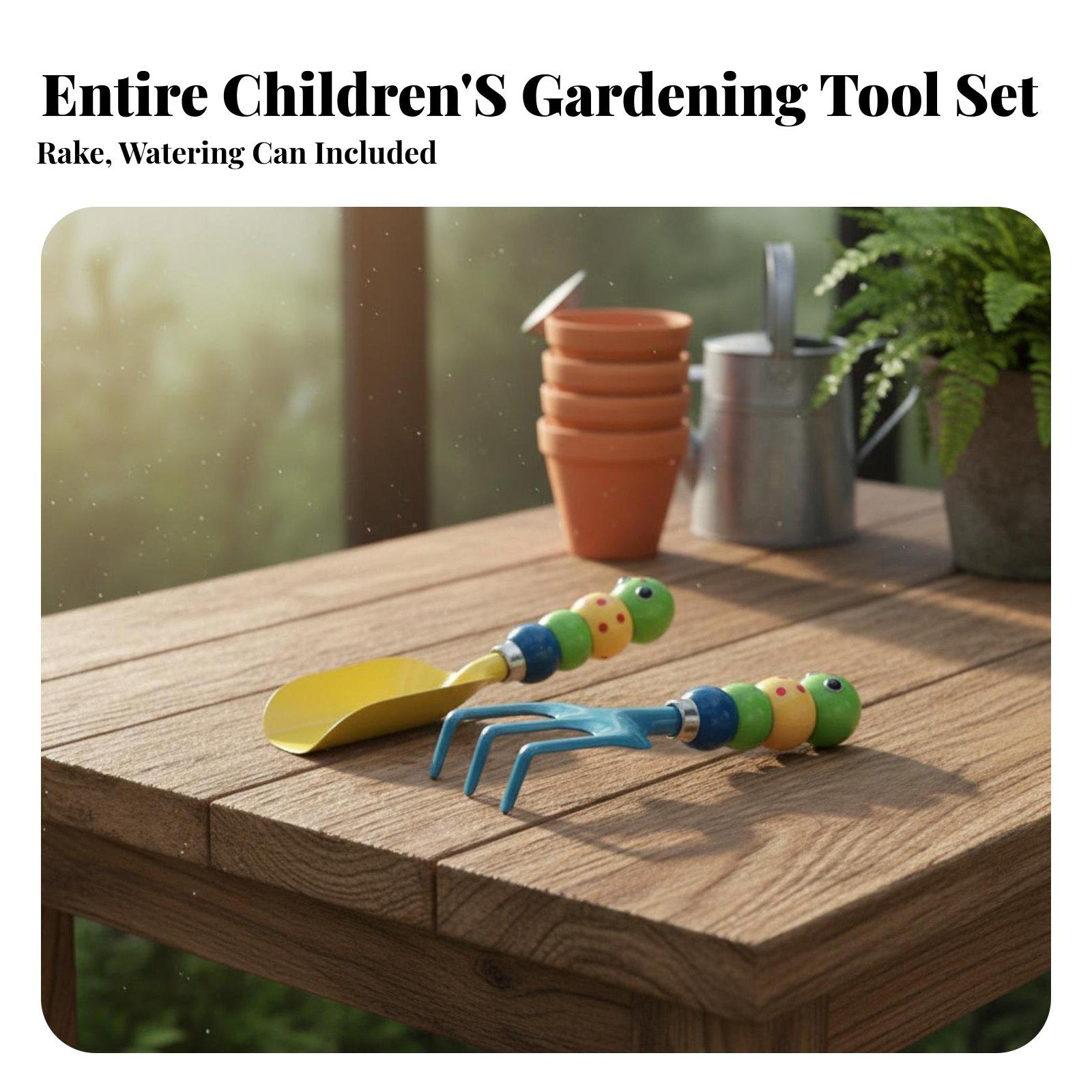 Gardening Tools For Young Children - ชุดเครื่องมือทำสวนสำหรับเด็ก 3 ชิ้น ชุดเครื่องมือทำสวนขนาดเล็กสำหรับเด็ก ชุดเครื่องมือทำสวนโลหะขนาดจิ๋วสำหรับเด็กเล็ก เด็กผู้หญิง