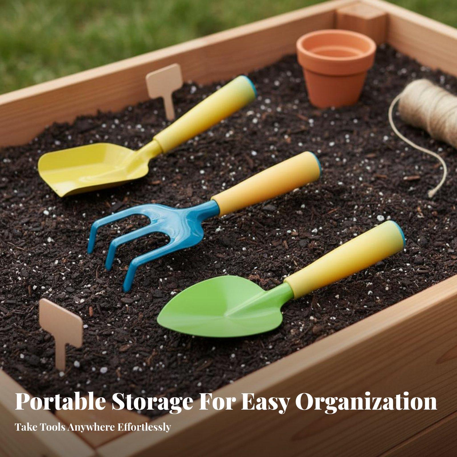 Gardening Tools For Young Children - ชุดเครื่องมือทำสวนสำหรับเด็ก 3 ชิ้น ชุดเครื่องมือทำสวนขนาดเล็กสำหรับเด็ก ชุดเครื่องมือทำสวนโลหะขนาดจิ๋วสำหรับเด็กเล็ก เด็กผู้หญิง